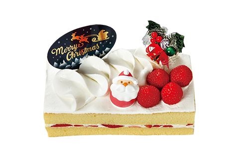 クリスマススクエア生クリームイチゴサンド