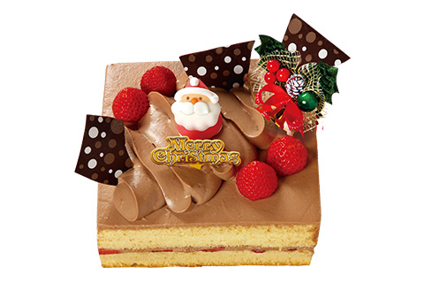 クリスマスチョコスクエア生チョコクリームイチゴサンド